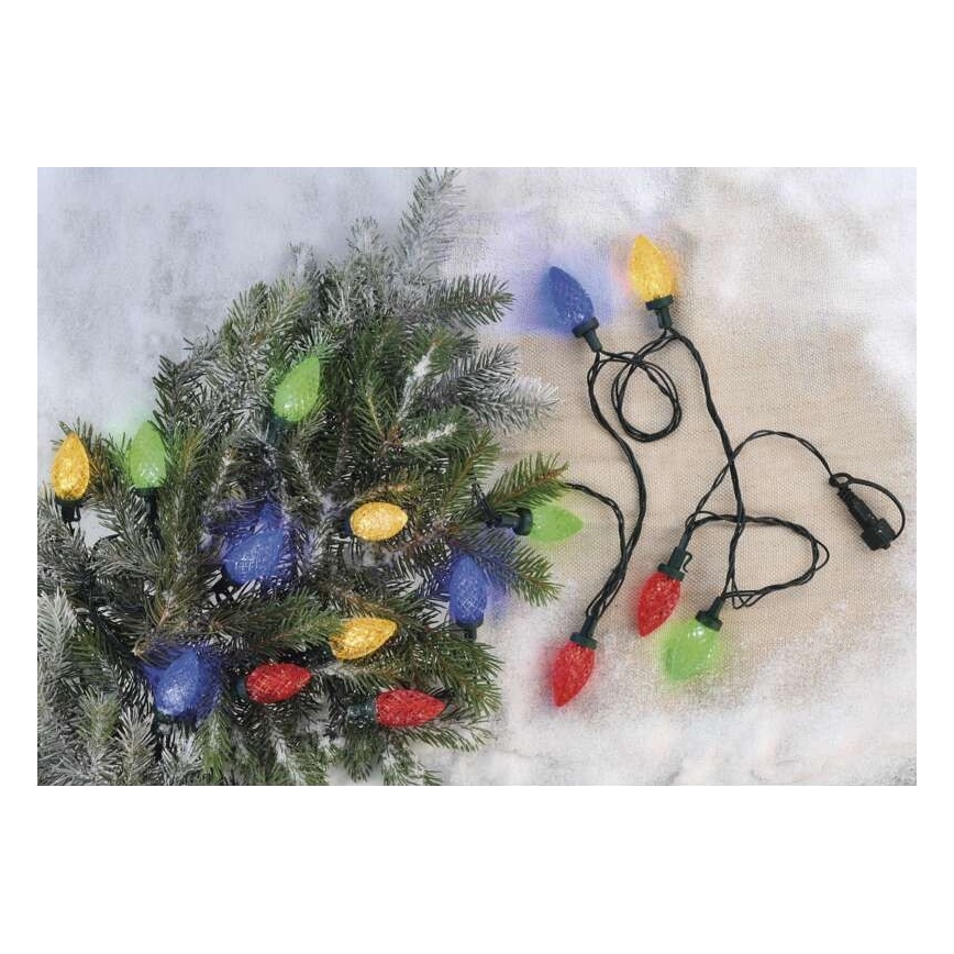 LED Christmas outdoor chain 50xLED/8 modes 14,8m IP44 multicolor