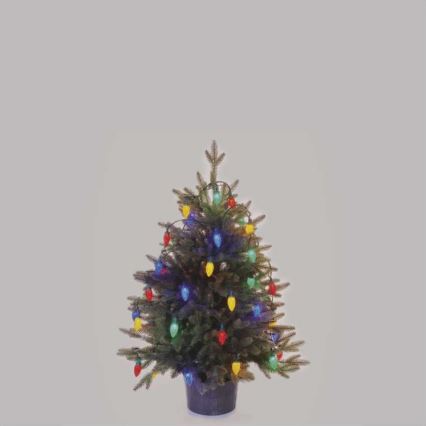 LED Christmas outdoor chain 50xLED/8 modes 14,8m IP44 multicolor