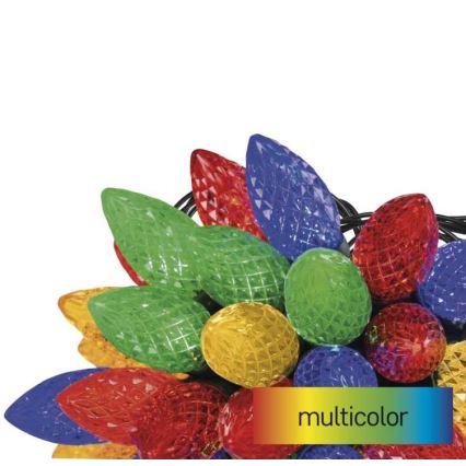 LED Christmas outdoor chain 50xLED/8 modes 14,8m IP44 multicolor