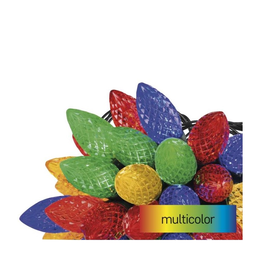 LED Christmas outdoor chain 50xLED/8 modes 14,8m IP44 multicolor