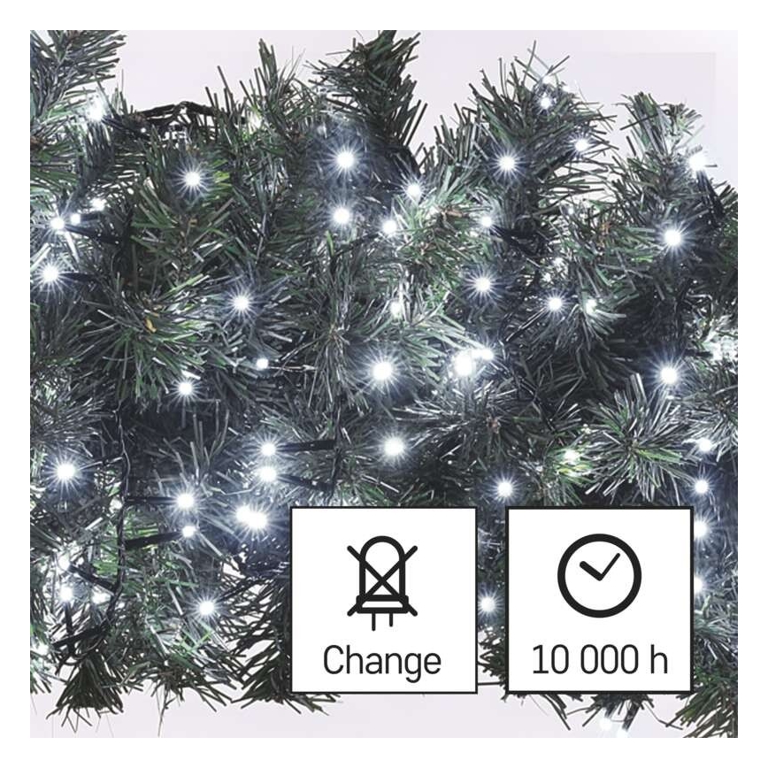 LED Christmas outdoor chain 600xLED/17m IP44 cool white