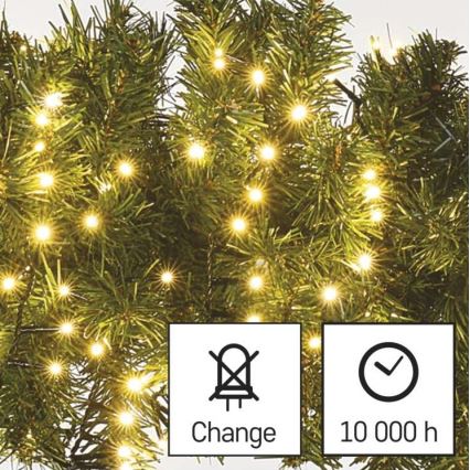 LED Christmas outdoor chain 600xLED/17m IP44 warm white