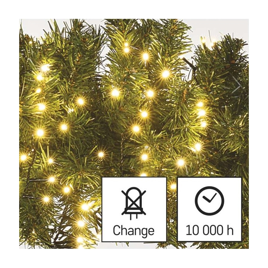 LED Christmas outdoor chain 600xLED/17m IP44 warm white