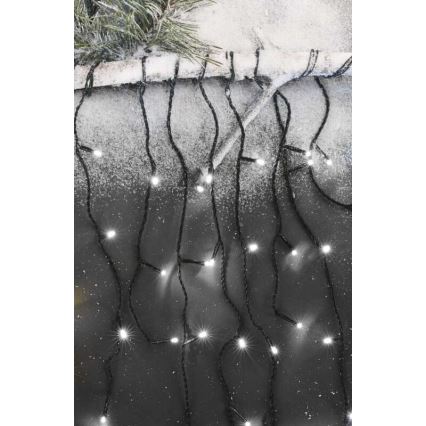 LED Christmas outdoor chain 600xLED/8 modes 15m IP44  cool white