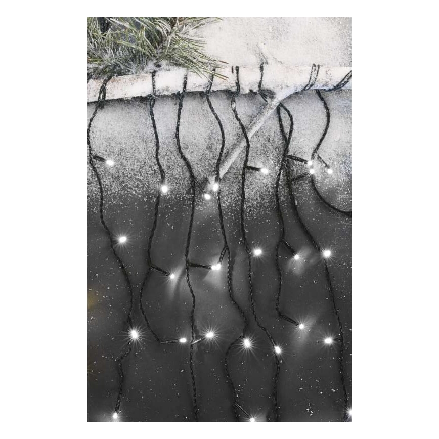 LED Christmas outdoor chain 600xLED/8 modes 15m IP44  cool white