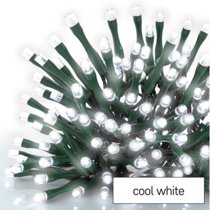 LED Christmas outdoor chain 600xLED/8 modes 15m IP44  cool white