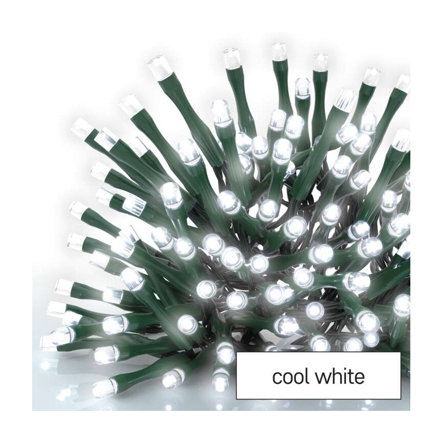 LED Christmas outdoor chain 600xLED/8 modes 15m IP44  cool white