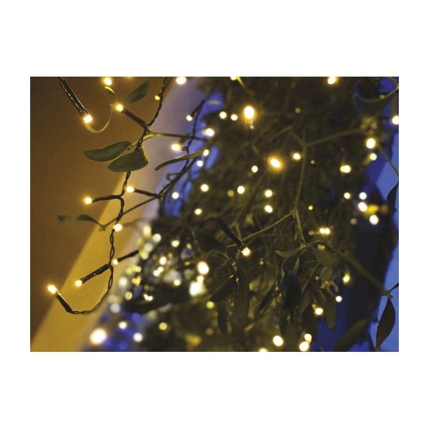 LED Christmas outdoor chain 600xLED/8 modes 15m IP44 warm white