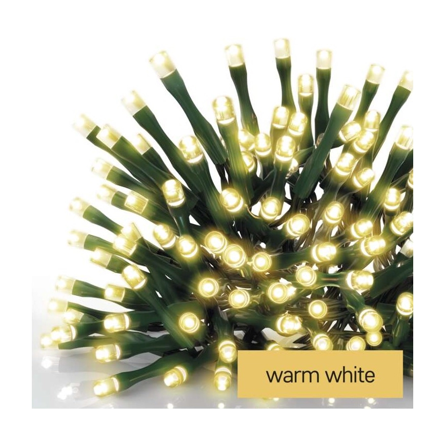 LED Christmas outdoor chain 600xLED/8 modes 15m IP44 warm white