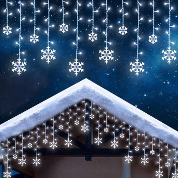 LED Christmas Outdoor Curtain 224 LEDs 3.5 x 0.75 m IP44 Cool White