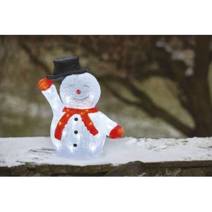 LED Christmas outdoor decoration 40xLED/2,1W/230V IP44 snowman