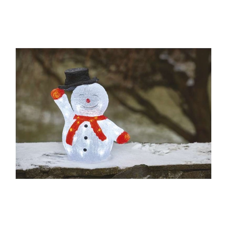 LED Christmas outdoor decoration 40xLED/2,1W/230V IP44 snowman