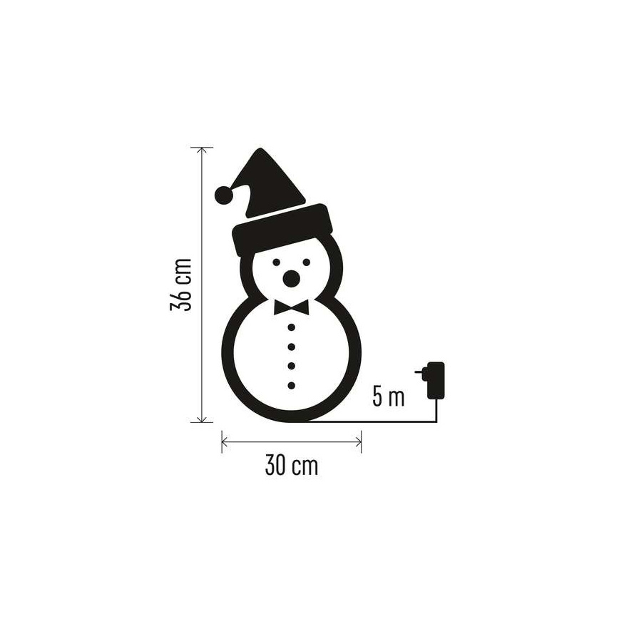 LED Christmas outdoor decoration 40xLED/2,1W/230V IP44 snowman