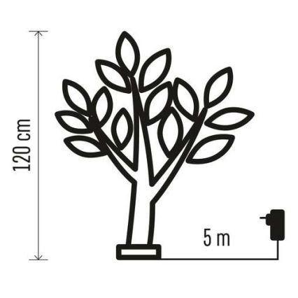 LED Christmas outdoor decoration 48xLED/3,6W/230V IP44