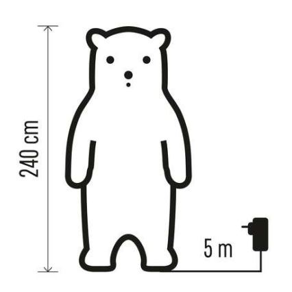 LED Christmas outdoor decoration 4xLED/13W/230V IP44 bear