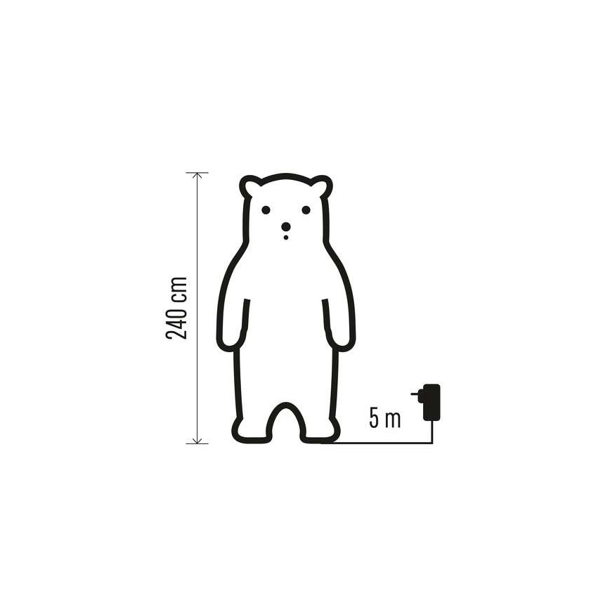LED Christmas outdoor decoration 4xLED/13W/230V IP44 bear