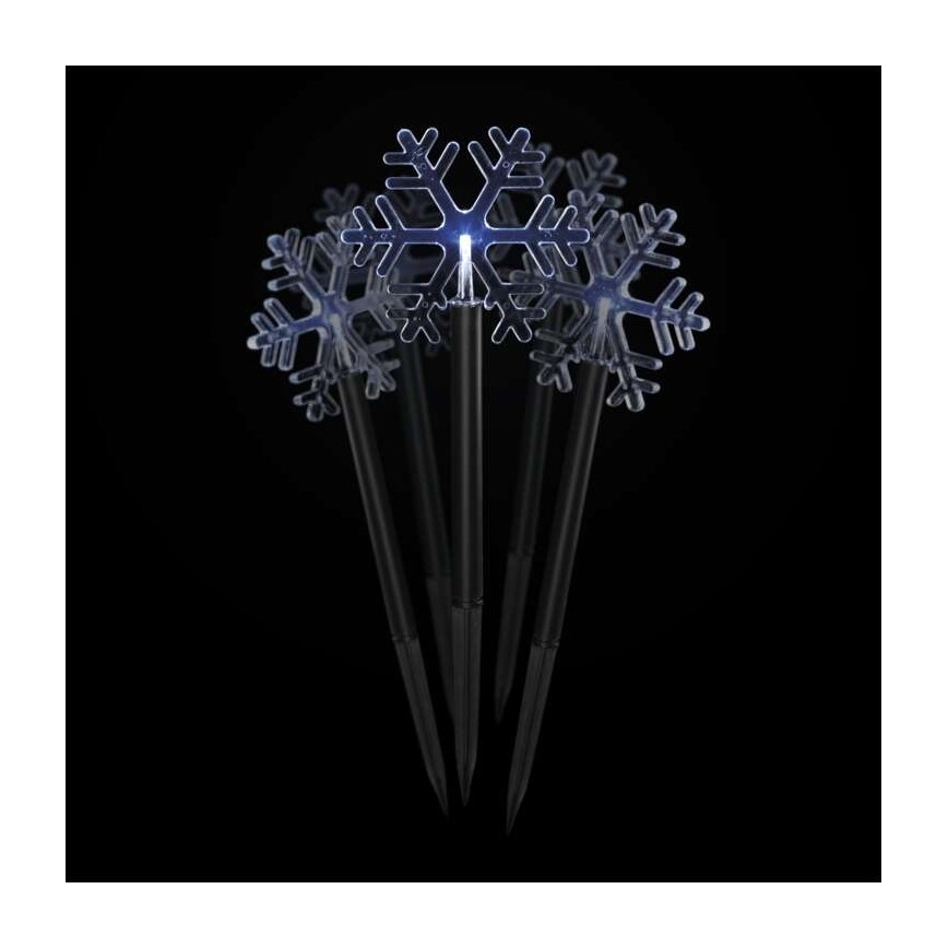 LED Christmas outdoor decoration 5xLED/3xAA IP44 snowflakes