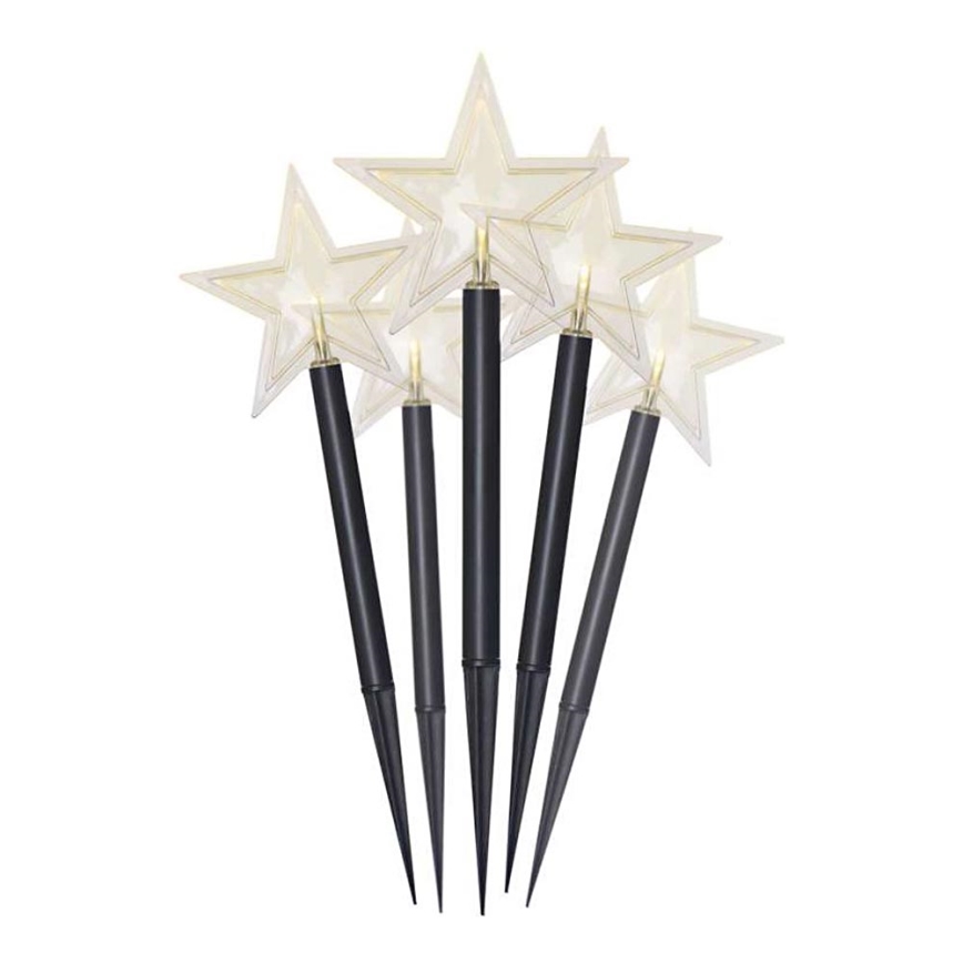 LED Christmas outdoor decoration 5xLED/3xAA IP44 stars