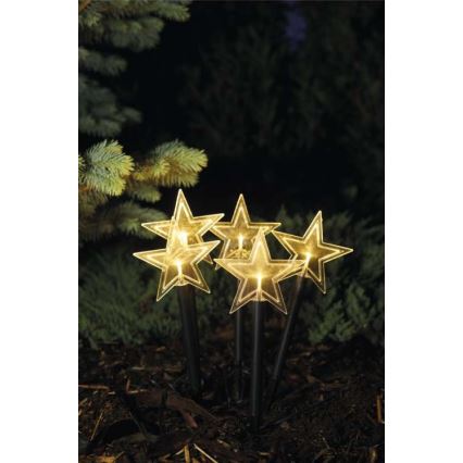 LED Christmas outdoor decoration 5xLED/3xAA IP44 stars
