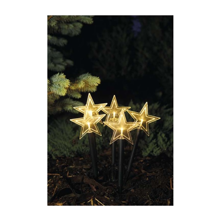 LED Christmas outdoor decoration 5xLED/3xAA IP44 stars