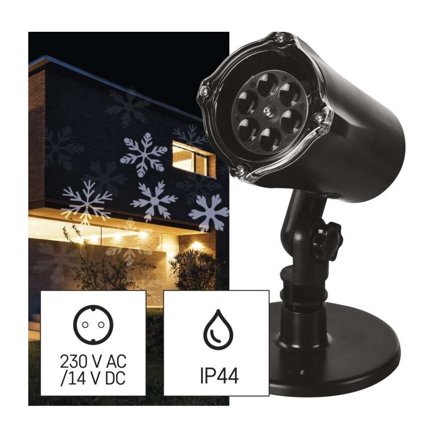 LED Christmas outdoor projector LED/3,6W/230V IP44 white