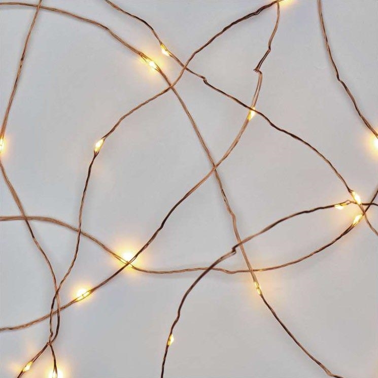 LED Christmas outdoor string lights, 100 LEDs / 15 m, IP44, warm white