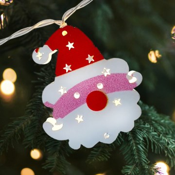 LED Christmas Outdoor String Lights 10xLED/2xAA 1,65 m IP44 Warm White Santa