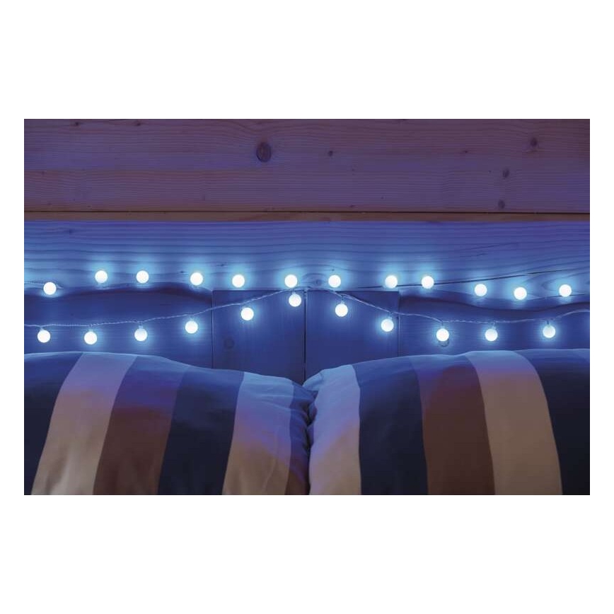 LED Christmas outdoor string lights 40 LEDs/9m IP44 blue