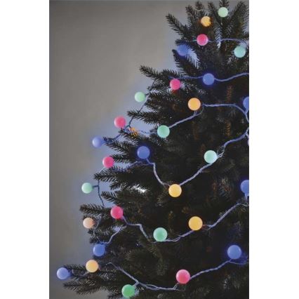 LED Christmas outdoor string lights 40xLED/9m IP44 multicolor