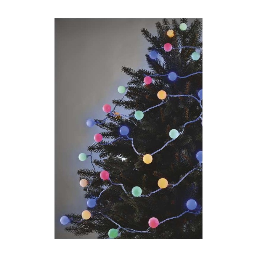 LED Christmas outdoor string lights 40xLED/9m IP44 multicolor