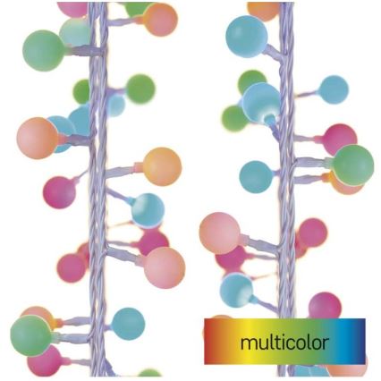 LED Christmas outdoor string lights 40xLED/9m IP44 multicolor