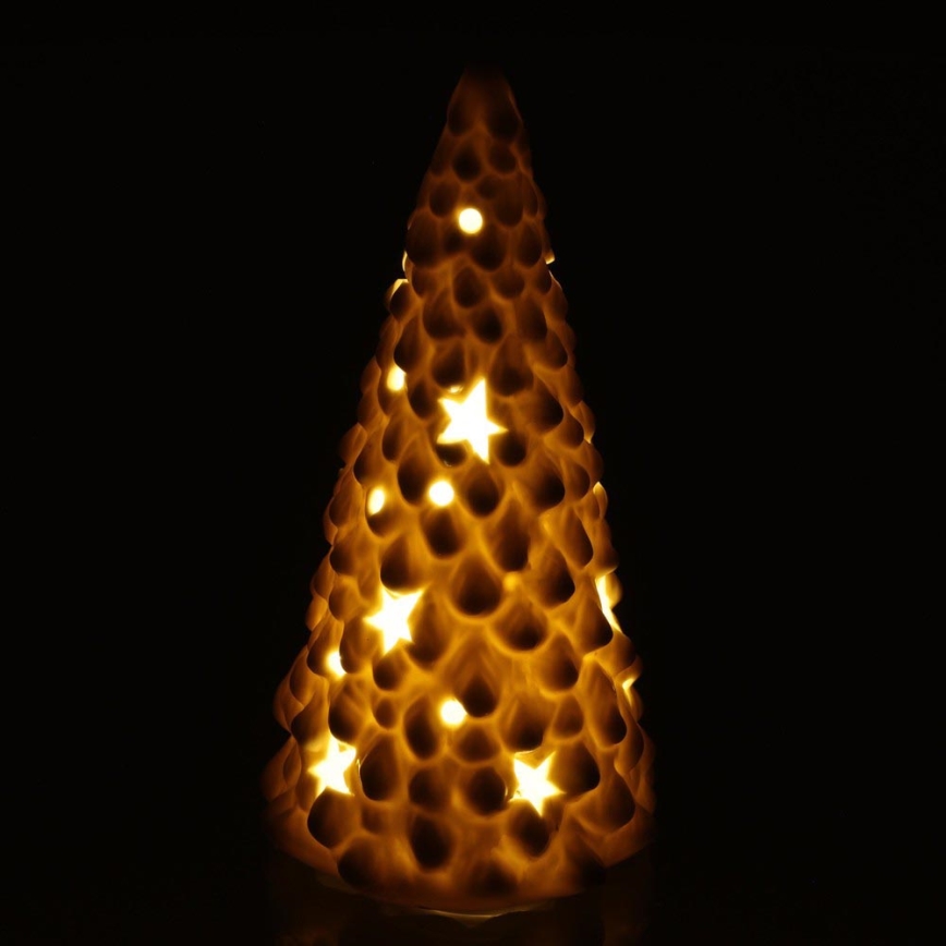 LED Christmas porcelain decoration LED/3xLR44 tree