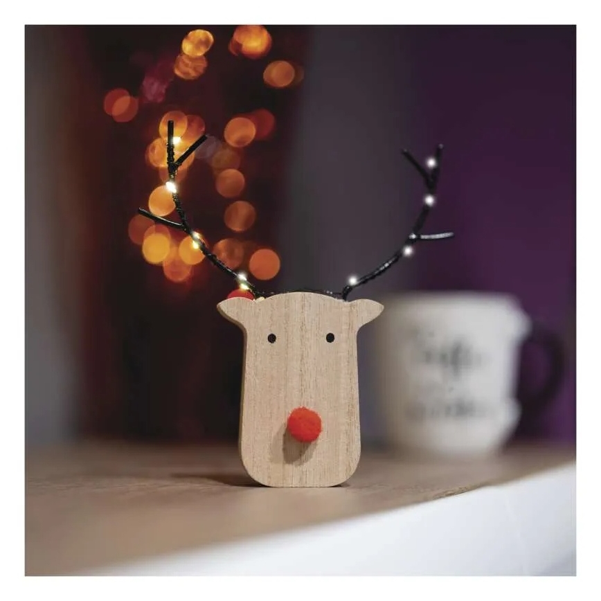 LED Christmas Reindeer Decoration 8xLED/2xAAA