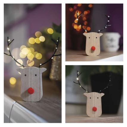 LED Christmas Reindeer Decoration 8xLED/2xAAA