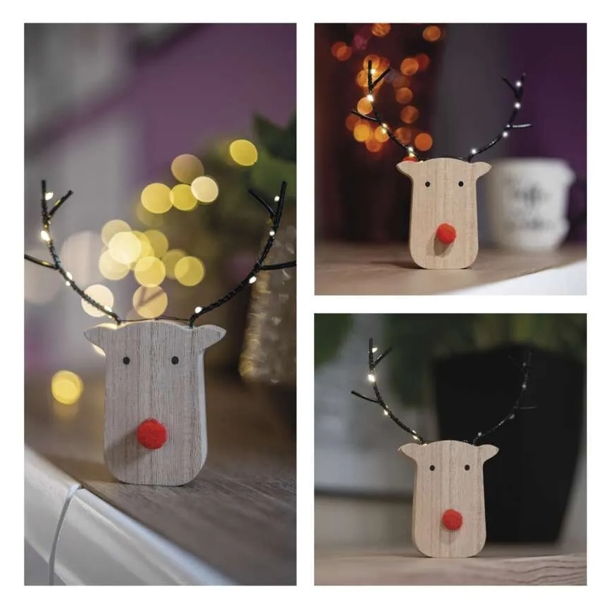 LED Christmas Reindeer Decoration 8xLED/2xAAA