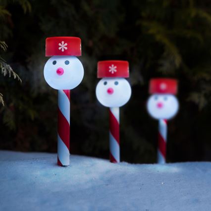 LED Christmas solar lamp 1xLED/1,2V IP44 snowman