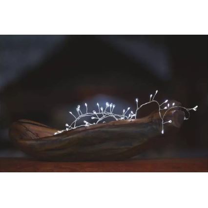 LED Christmas string 100xLED/3xAA 2,7 m cool white