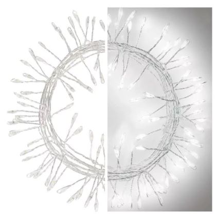 LED Christmas string 100xLED/3xAA 2,7 m cool white