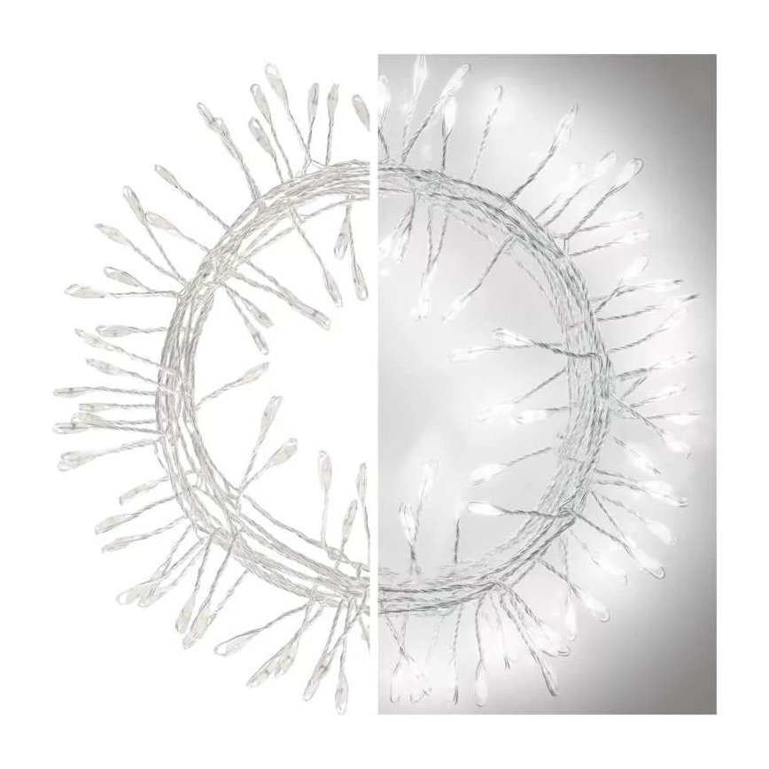LED Christmas string 100xLED/3xAA 2,7 m cool white
