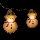 LED Christmas String 10xLED/2xAA, 1.35 m, Warm White, Snowman