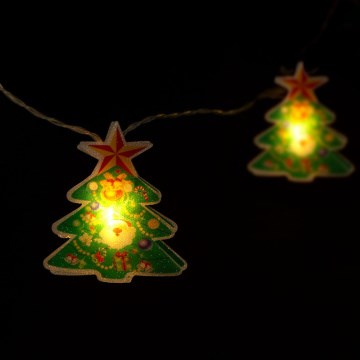 LED Christmas String Lights 10xLED/2xAA 1,35 m Warm White Tree