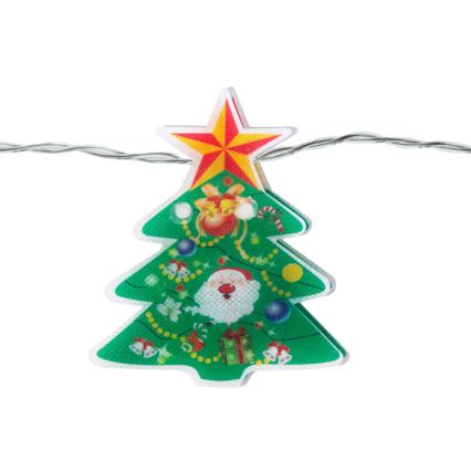 LED Christmas String Lights 10xLED/2xAA 1,35 m Warm White Tree