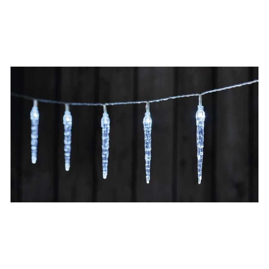 LED Christmas string lights 10xLED/2xAA 1,65m