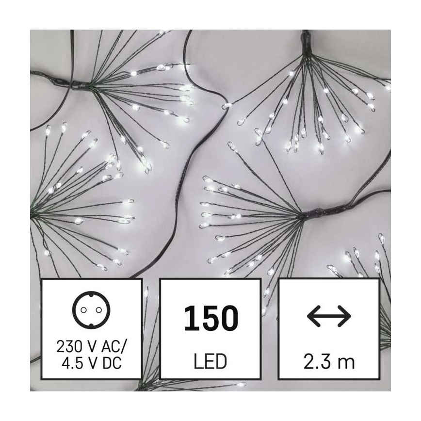 LED Christmas String Lights 150 LEDs / 5.35 m Cool White