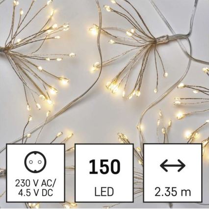 LED Christmas string lights 150 LEDs / 5.35 m warm white