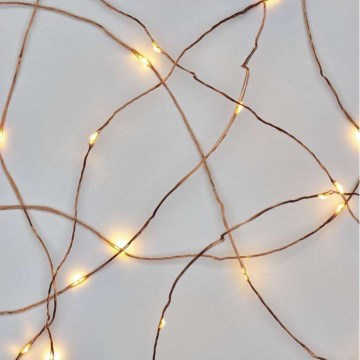 LED Christmas string lights, 20 LEDs / 2.4 m, warm white