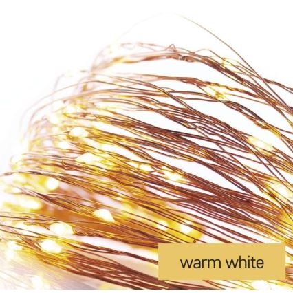 LED Christmas string lights, 20 LEDs / 2.4 m, warm white