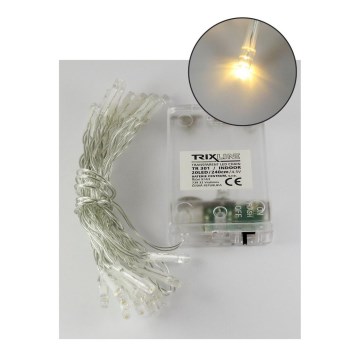 LED Christmas string lights, 20 LEDs / 2 lighting modes, 2.4 m, warm white