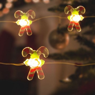 LED Christmas string lights 20xLED/2xAA 2.2 m warm white