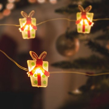 LED Christmas string lights 20xLED/2xAA 2,2m warm white